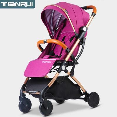 Mini poussette portable pour bébé, ultra légère, inclinable et pliable: pink