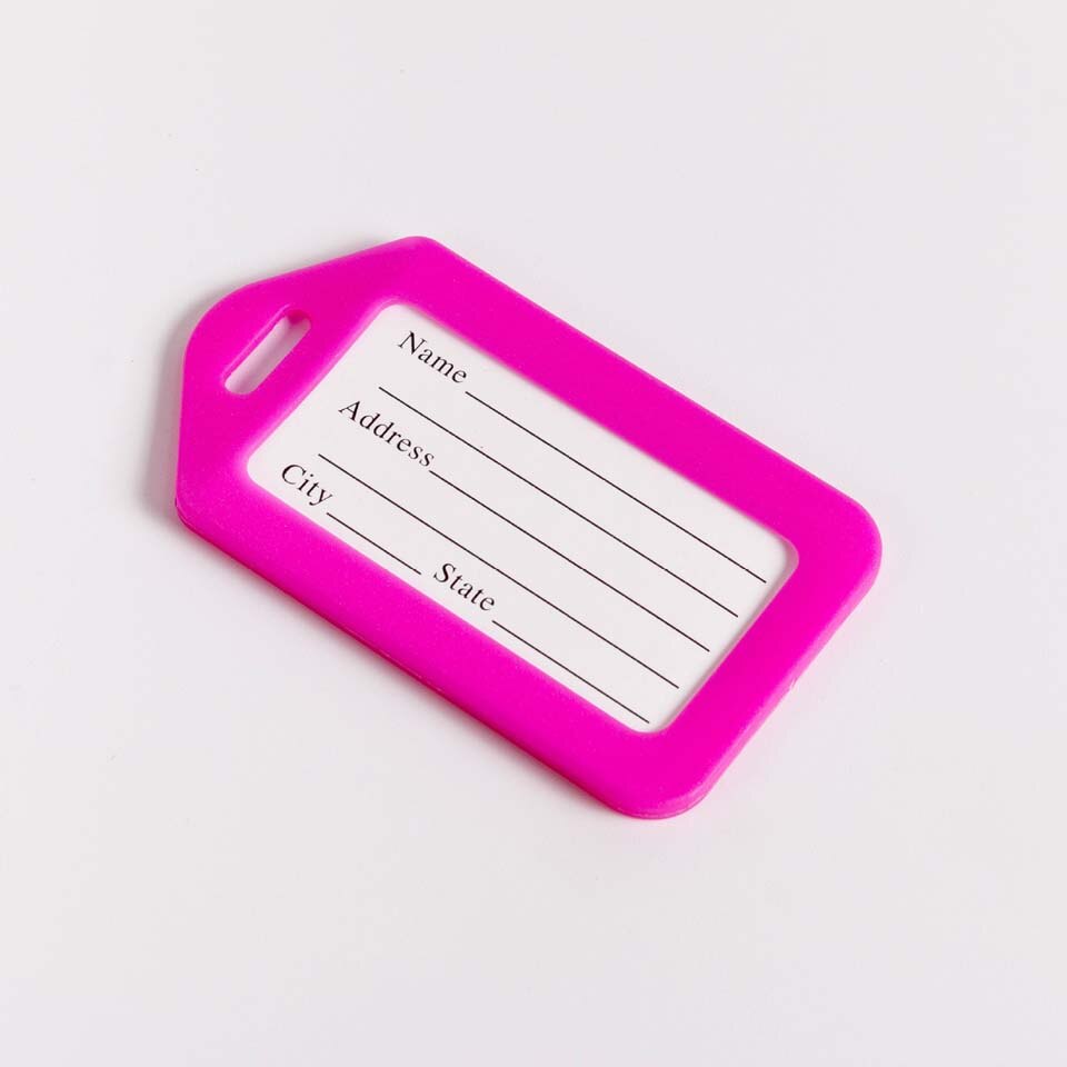 100PC akceptuje niestandardowe zamówienie z tworzywa sztucznego PP identyfikator do bagażu sprawdzone marki kart linii lotniczych na pokład przejść 10 kolor może z nadrukiem twoje LOGO: rose