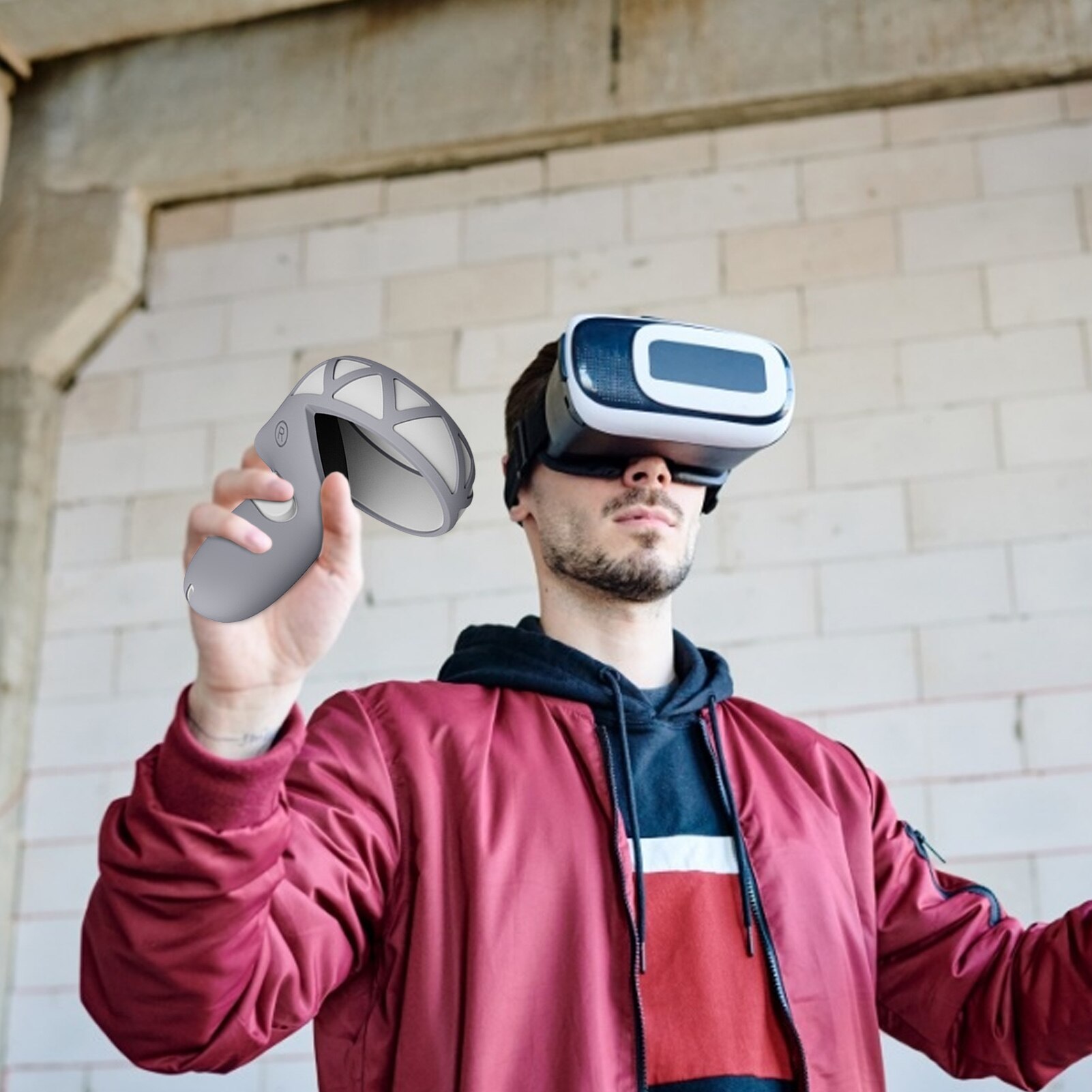 Vr Controller Grip Cover Handvat Cover Voor Oculus Quest2 Beschermhoes Shock-Proof Paar Silicone Skin Voor Oculus Quest