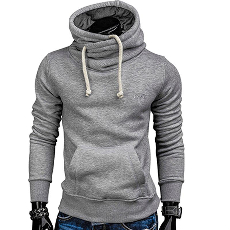 Herfst Trekkoord Sportkleding Mannen Hip Hop Zweet Dragen Pocket Running Hoodies Mannen Mannelijke Truien Mannen Trainingspakken: Gray / XL