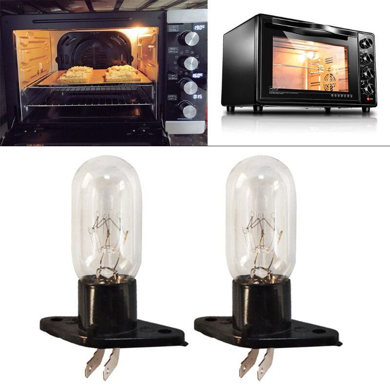 Bombilla de horno microondas Y98B 2A 240V 25W, Base de bombilla de iluminación para refrigerador con soporte