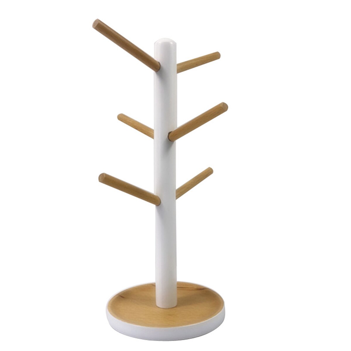 Cuisine support de verre bois tasse étagère de rangement café thé tasse étagère de rangement Drain bricolage assemblage suspendus présentoir décor à la maison: Ivoire