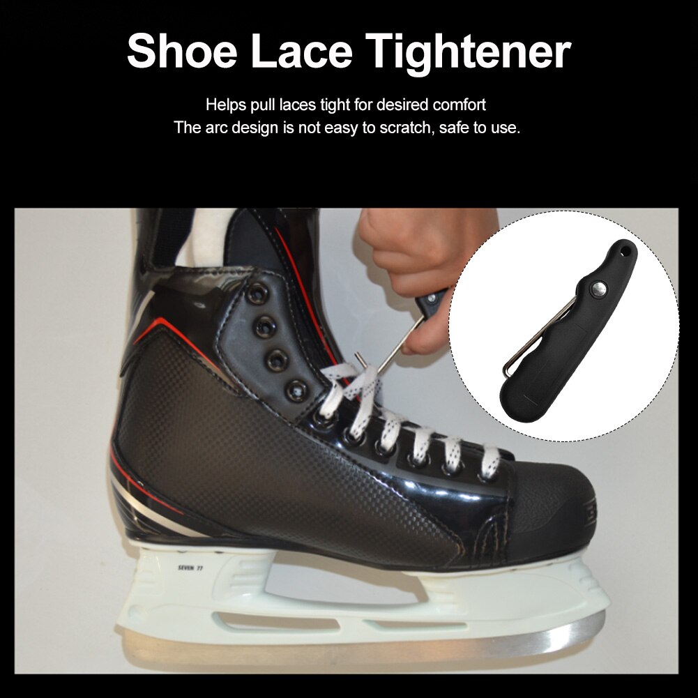 Hockey Skate Tightener - Figuur Schaats Lace Tightener | Veters Puller | Roestvrij Staal Kant Puller | Schaats Lace Tightener Tool | Opvouwbare Lace Tightener | Schaatsen IJshockey Lace Tightener