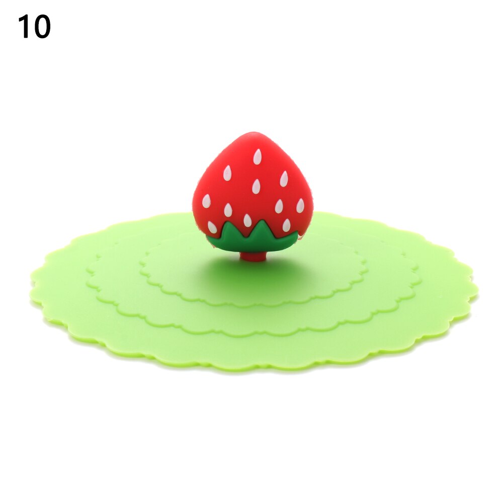 10cm Cartoon Cute Silicone Cup Cover Heat-resistant Leak Proof Sealed Lids Cap Dustproof Cup Cover Tea Coffee Lid Home Supplie: 10