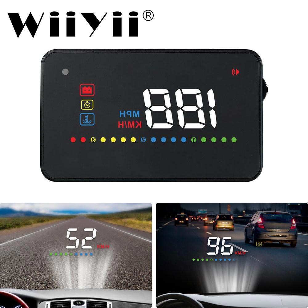 Wiiyii A200 Hud OBD2 Head Up Display Auto Universele Snelheidsmeter OBD2 Temperatuur Water Projectie Op De Voorruit Voor Auto Hud