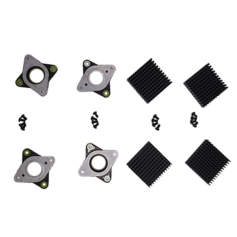 1 Set Stepper Damper and Heat Sink Nema 17 Stepper Damper Stepper Motor Vibration Dampers + Heat Sink for CNC 42 Stepper Motor S