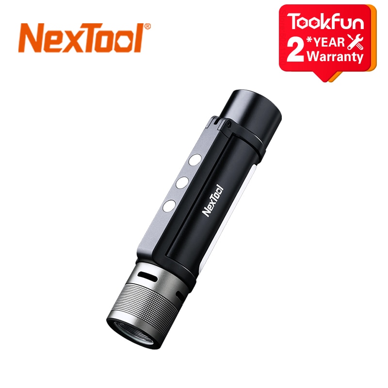 XIaomi-linterna portátil Nextool para exteriores, luz LED potente con Zoom, zumbador decibel de alto, SOS, Banco de energía