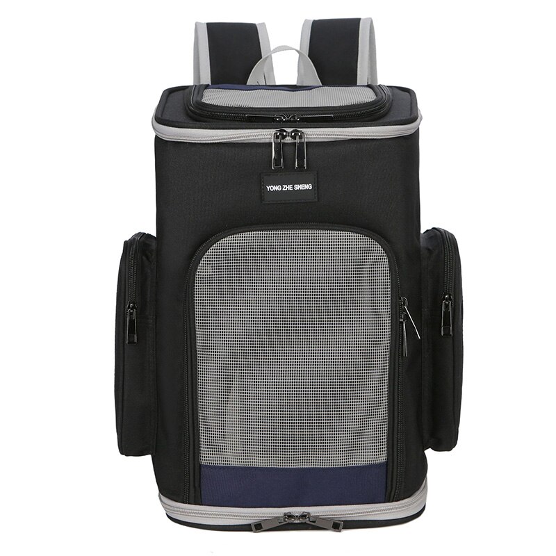 Kat Draagtas Huisdier Rugzak Kat Zak Huisdier Outdoor Carry Dubbele Schoudertas Ademend Opvouwbare Reistas Kleine Hond Katten tassen: Black