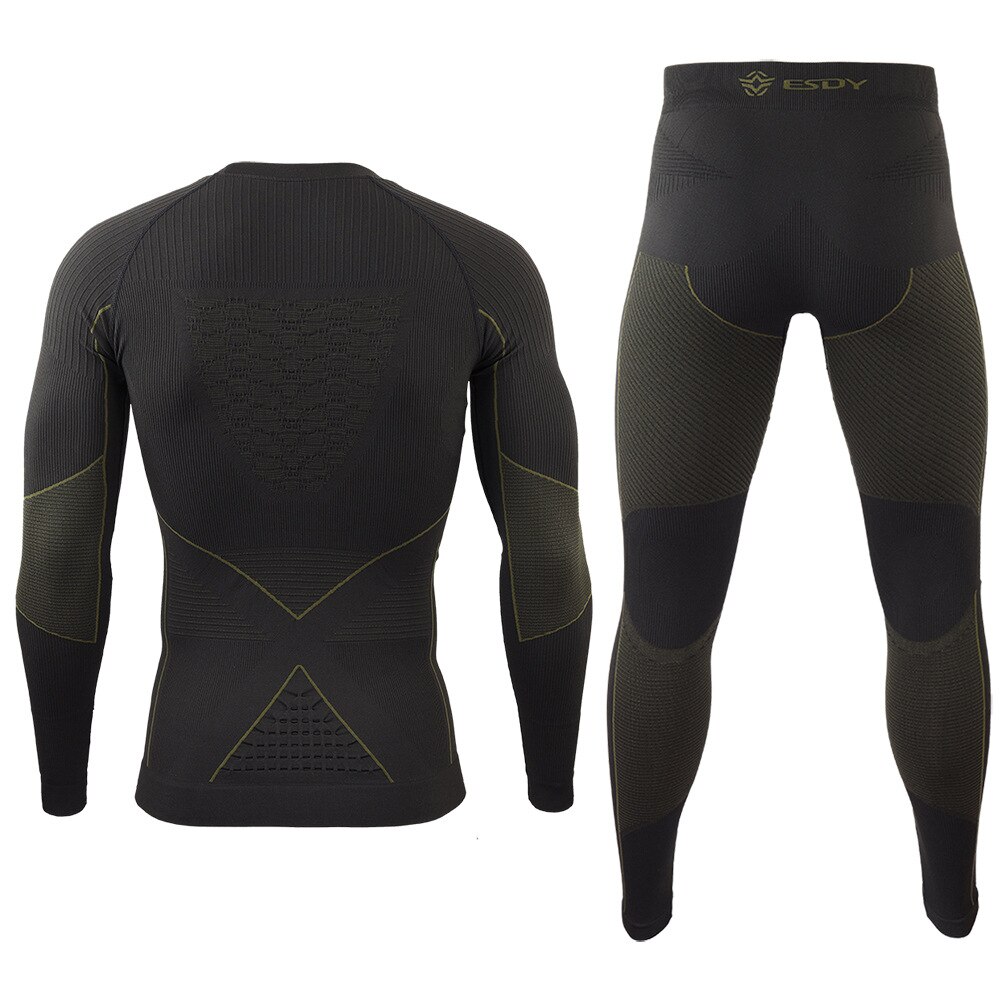 Esdy Brand Winter Thermal Underwear Men Underwear Sets Compression Fleece Sweat Quick Drying Thermo Underwear