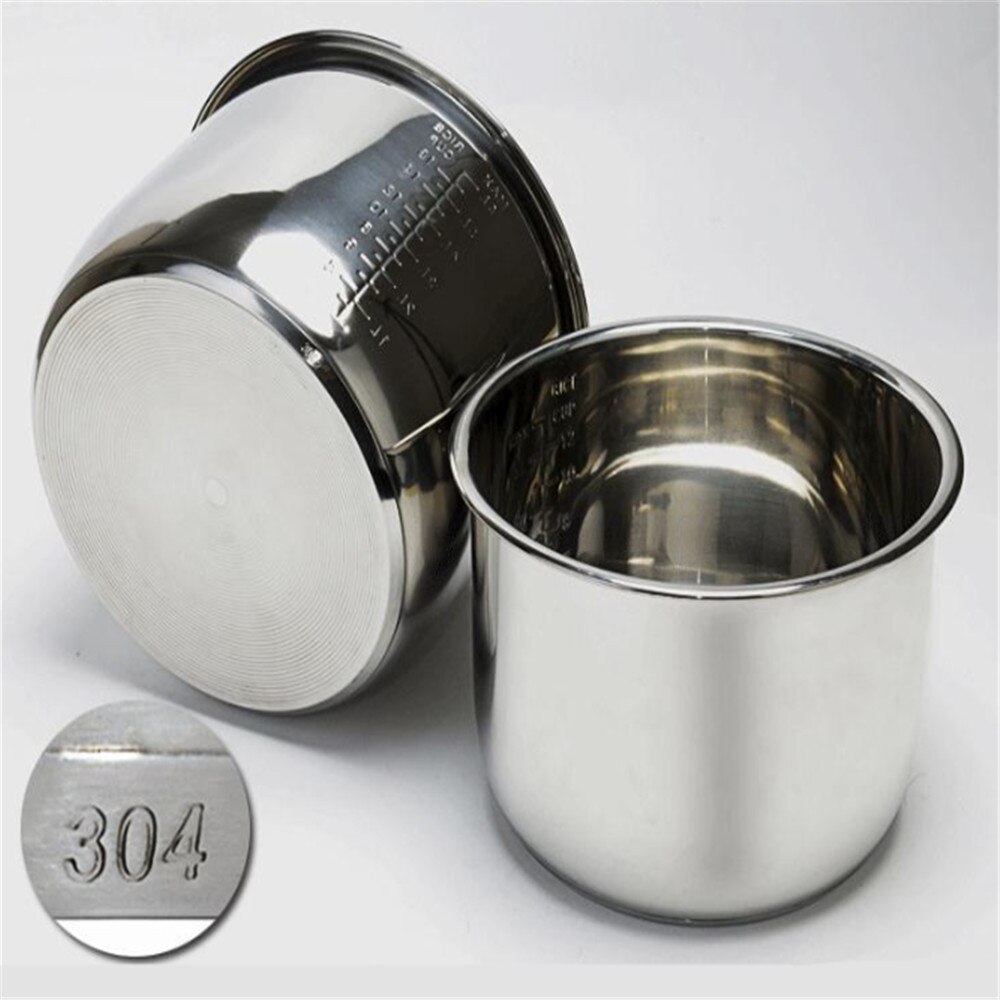 8L Liner Rijstkoker Liner 304 Roestvrijstalen Voering Rijstkoker Liner Snelkookpan Dubbele Bodem Liner Thicken Inner Pot