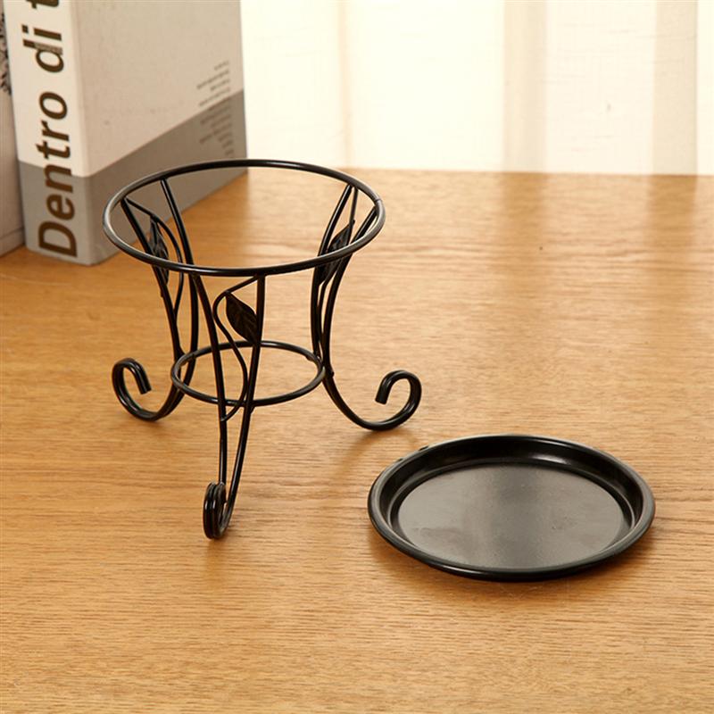 Small Mini Metal Plants Stand Pot Stand Flower Stand Succulent Flower Outdoor Pot Holder for Living Room Office Bedroom