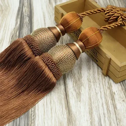 Gordijn Touw 1PC Kwasten Tiebacks Tennisbal Gordijn Houder Opknoping Riemen Touwen Clips Sluiting Tieback Gordijnen Accessoires: Blauw