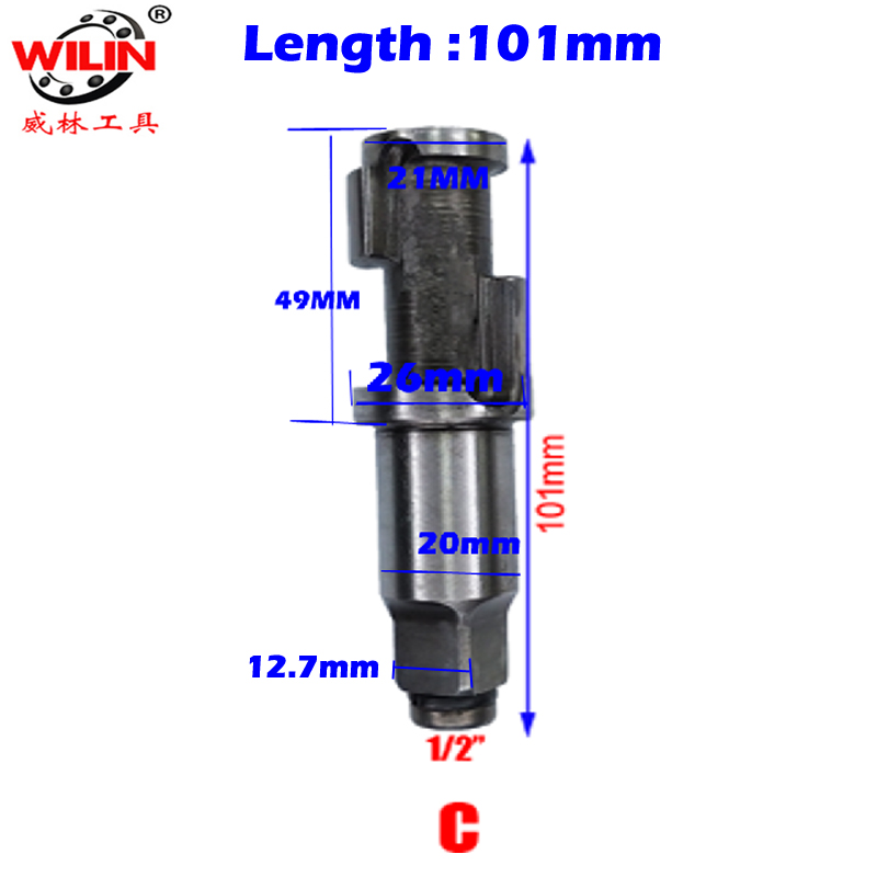 Wilin 1/ 2 " 3/4 " 1 tommer luftnøgle slående blok ulykke køretøj hammer tilbehør dele: C