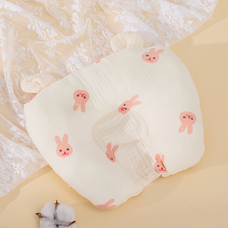 Soft and comfortable bear ear pillow, multifunctional cotton pillow, soft and washable baby pillow for home and outdoor use: Yellow