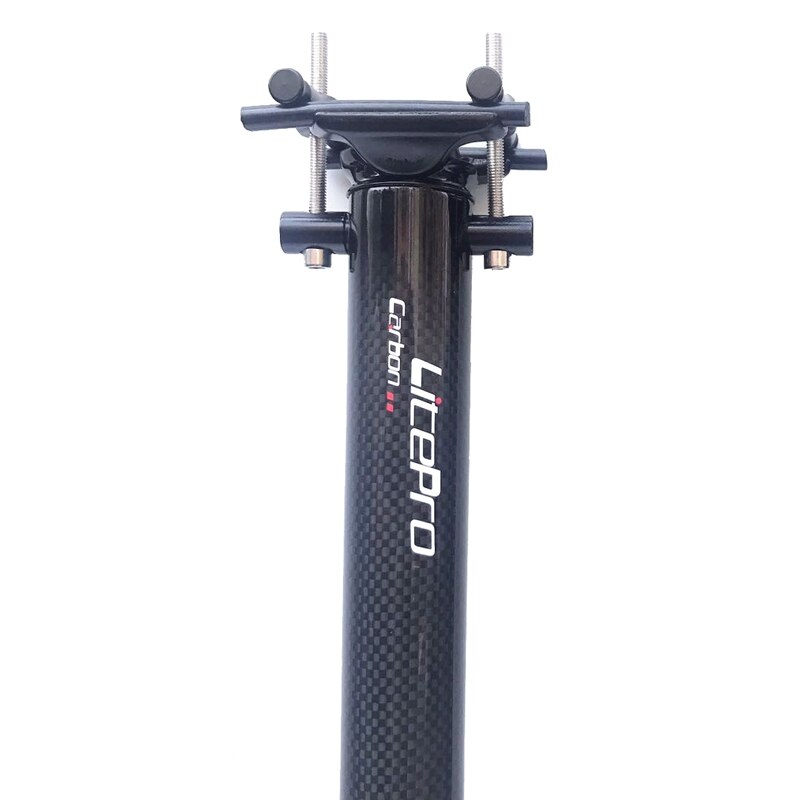 Litepro Folding Bike Seatpost 33.9mm x 580mm Carbon Fiber Bicycle Seat Post Folding Bike Seat Tube for Brompton