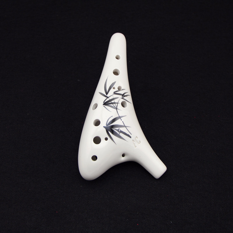 12 skrog keramisk ocarina fløyte alt c håndskriftstil musikkinstrument til nybegynnere: Farge 5