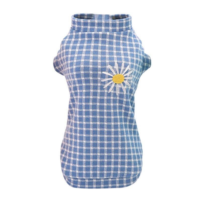 Bonito imprimir pequeno cão casaco inverno quente roupas para animais de estimação para chihuahua shih tzu moletom filhote de cachorro gato pulôver cães animais de estimação roupas: Azul / XL