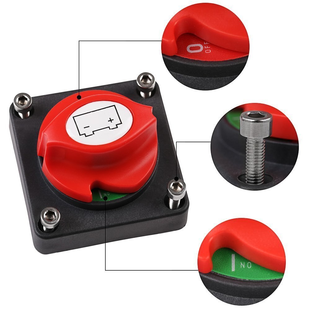 Battery Switch Power Cut On/Off Master Switch Disconnect Isolator for Car Vehicle RV Boat