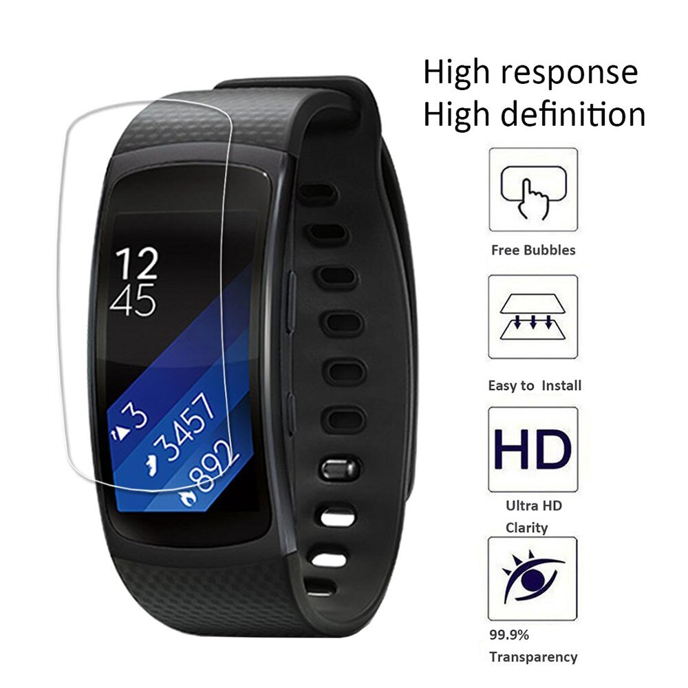 Protector de pantalla completo para Samsung Gear Fit 2, película protectora de pantalla ultrafina HD, 5 uds.