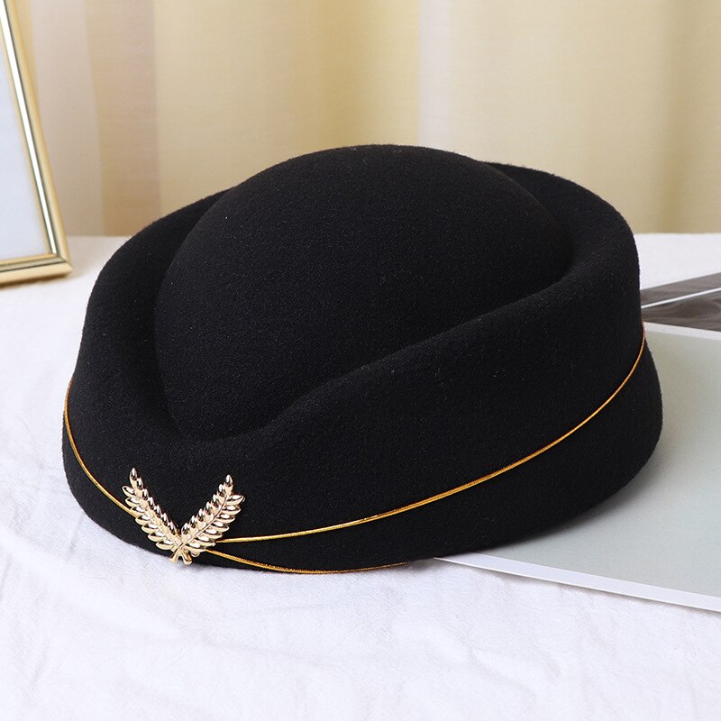Huopa lentoemäntä hattu juhla cosplay villa lentoemännät baretti hatut lentoyhtiö seksikäs muodollinen univormu lippalakit asuste: 04