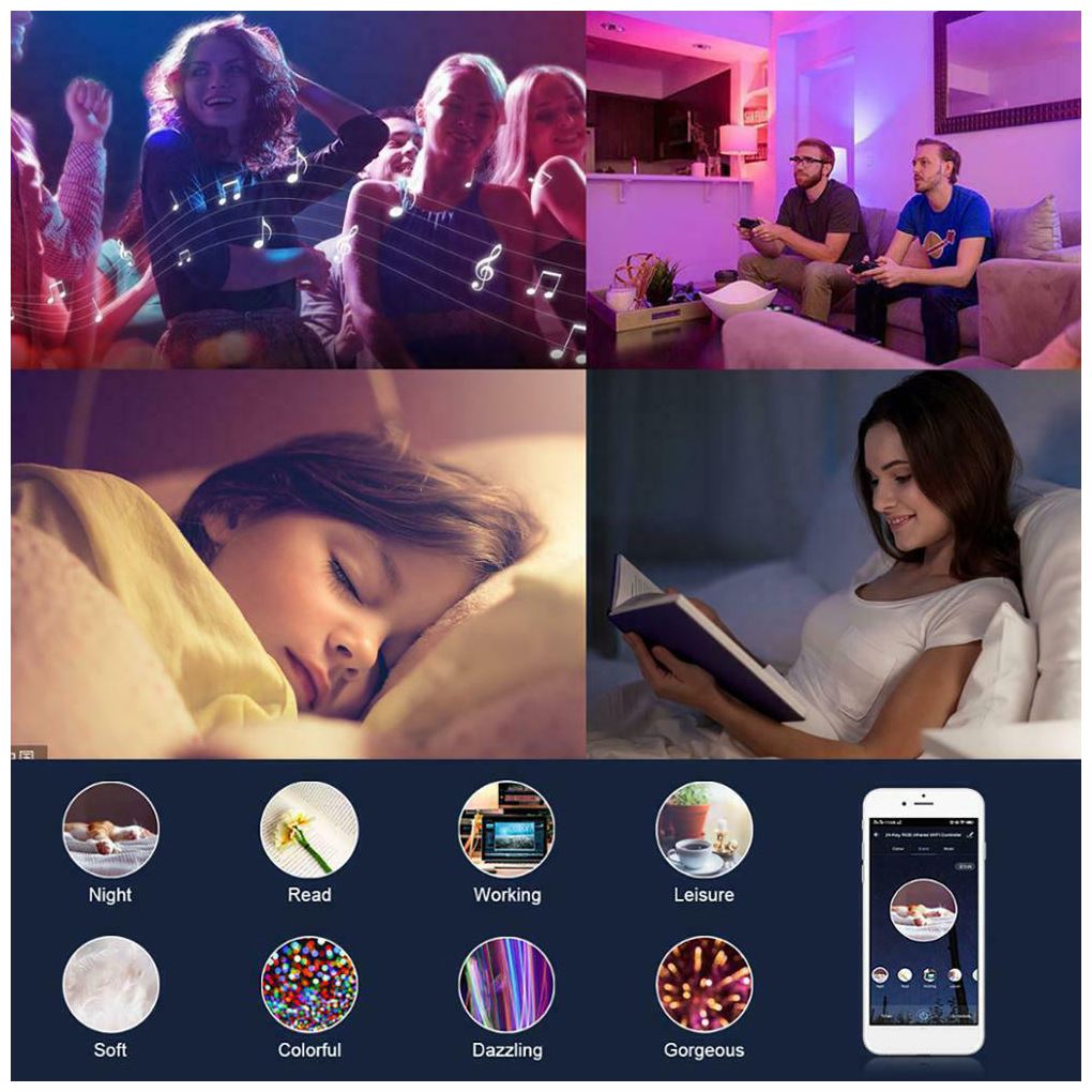 TUYA Zigbee Smart Mini Led Strip Controller 5V-24V RGBW RGBWW RGB + CCT RGB Dimmer Controller Alexa Echo Plus Voice Control