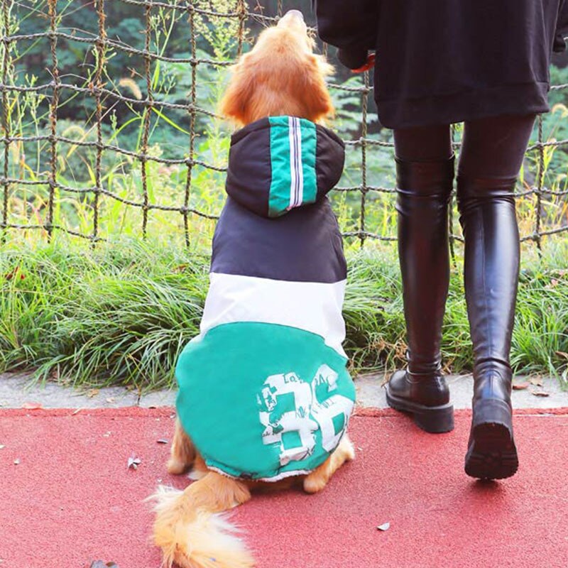 De lana grande perro nieve chaqueta de abrigo de invierno de perro impermeable con capucha chaleco cachorro mascota Sprt ropa Golden Retriever Labrador Bulldog