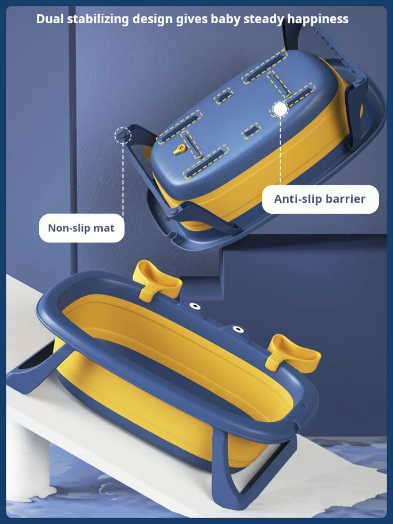 Foldable Pet Bath Tub for Cats Dogs Non Slip Portable Wash Basin Grooming Shower Tub with Anti Escape