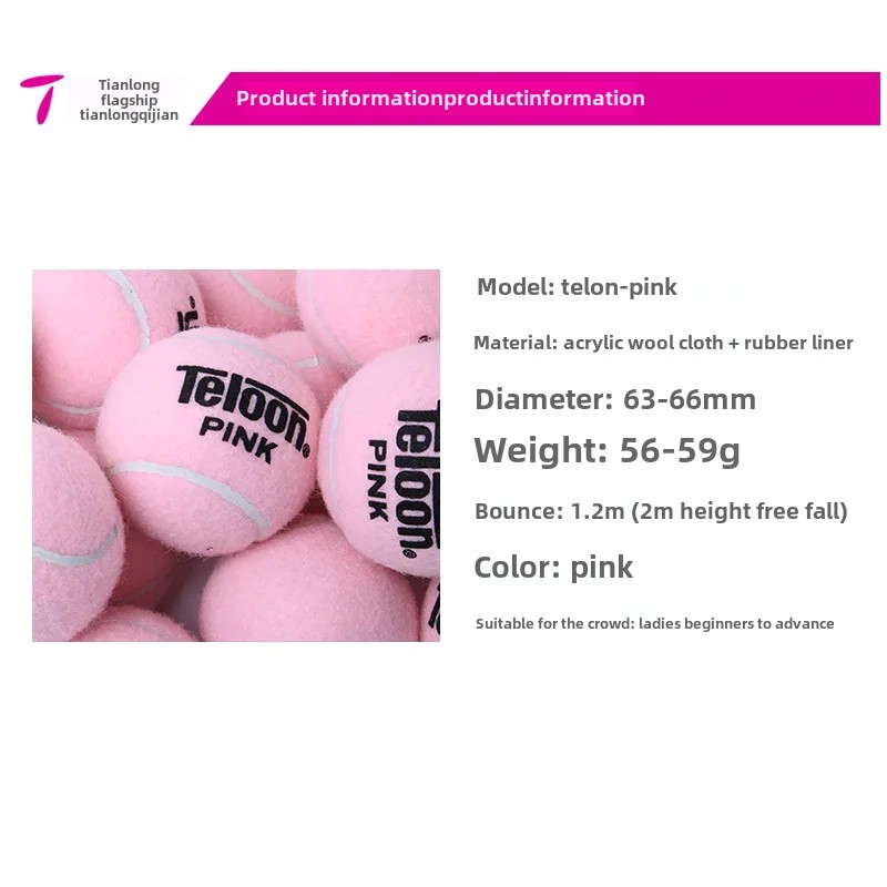 Rosa Tennisball, selbsttrainender Übungsball, hohe Haltbarkeit, verschleißfest, schönes Aussehen, Einzelspieler-RücklaufüSpund B