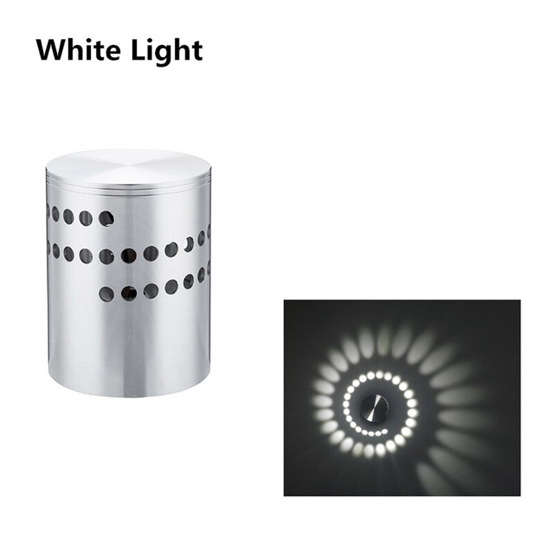 Modern 3W Spiral LED Wall Sconce Ceiling Light Walkway Bedroom Porch Hotel Lamp Led Wall Lamp: cold white