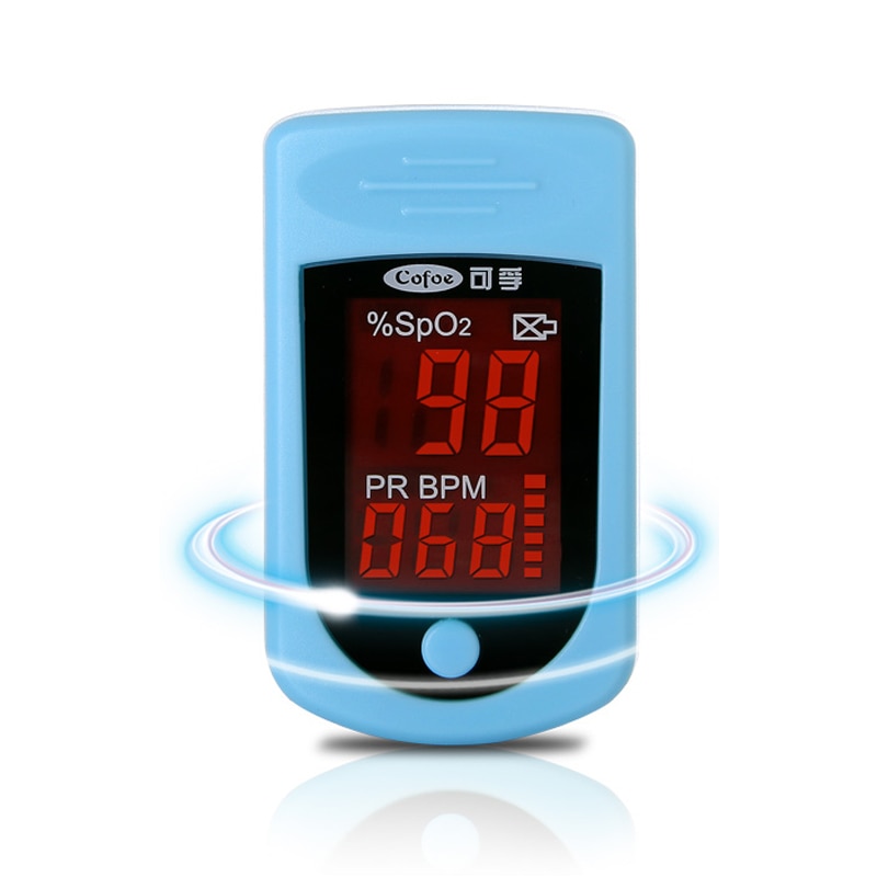 Cofoe Oxímetro de pulso de dedo Oxígeno portátil en la punta de los dedos Monitor de saturación con pantalla OLED de alarma SPO2 PR Oximetro Pulsioximetro Clip de medidor de frecuencia cardíaca de oxígeno en sangre
