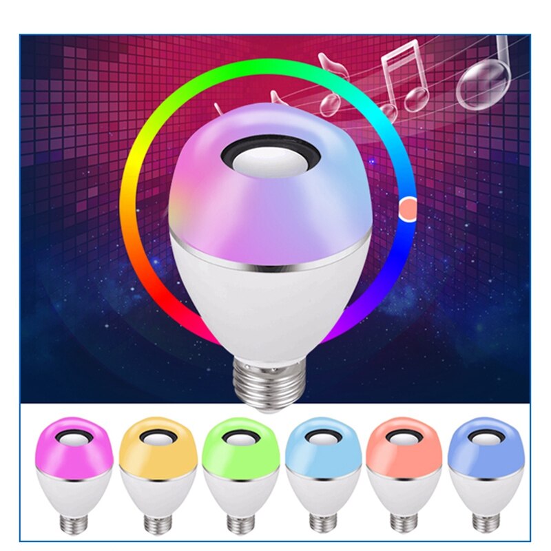 Luz LED Bluetooth bombilla altavoz, bombillas de música, 9W E27 RGB lámpara de cambio con APP Control-reproducir música sincronizada