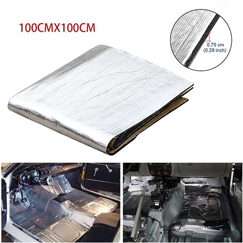 Auto Truck Firewall Warmte Deadener Geluidsisolatie Mat Wol Auto Warmte Geluid Thermische Proofing Pad Voor Auto/Dak: 100 CM