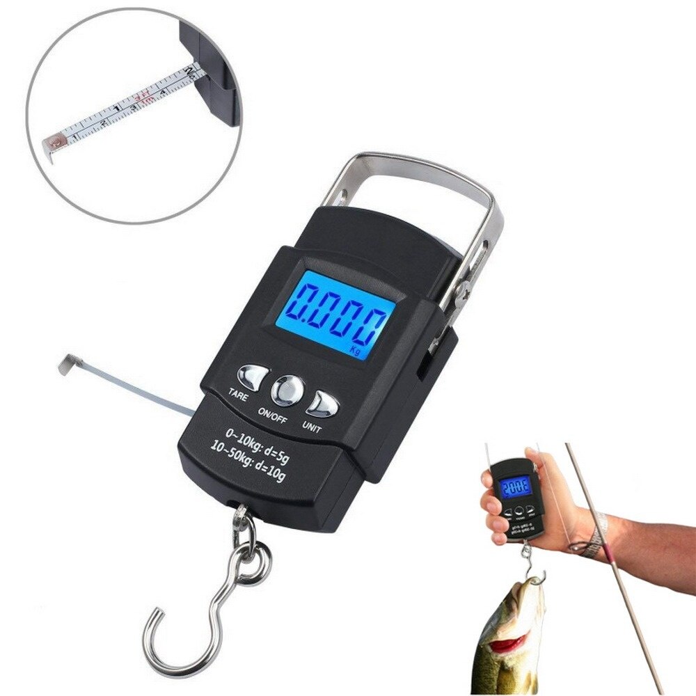 Mini Portable Digital Scale Lcd Display Suitcase Handheld Weighing Hanging Scale For Fishing Accessories Electronic Balance