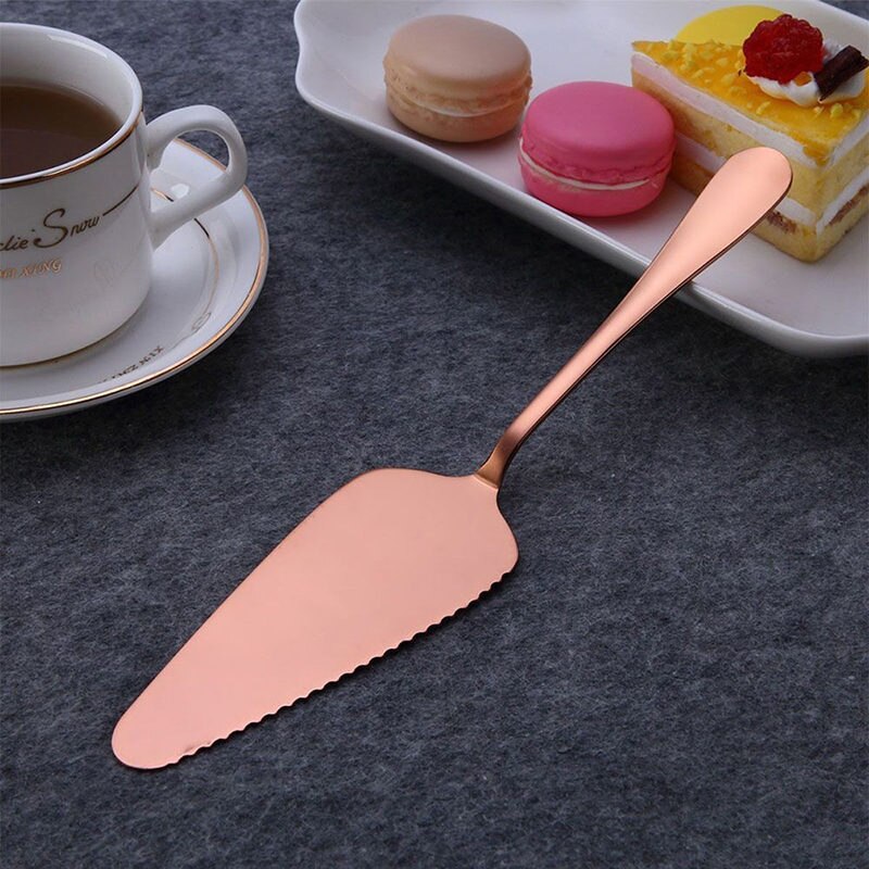 Useful Cake Server Stainless Steel Serrated Edge Blade Cutter Pie Pizza Server Cake Cutter Cake Holder Baking Kitchen Tools