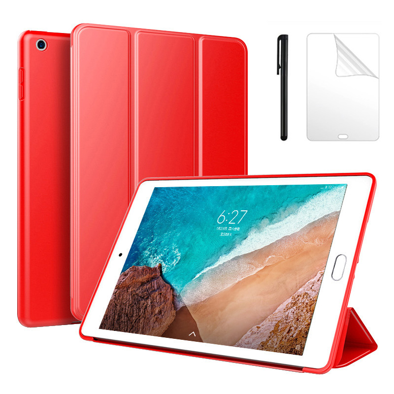 For Xiaomi Mi Pad 4 8.0 10.1 Case Ultra Thin Stand Silicone Soft Smart Cover for Xiaomi MiPad 4 Plus 10.1 Tablet Case + FilmPen