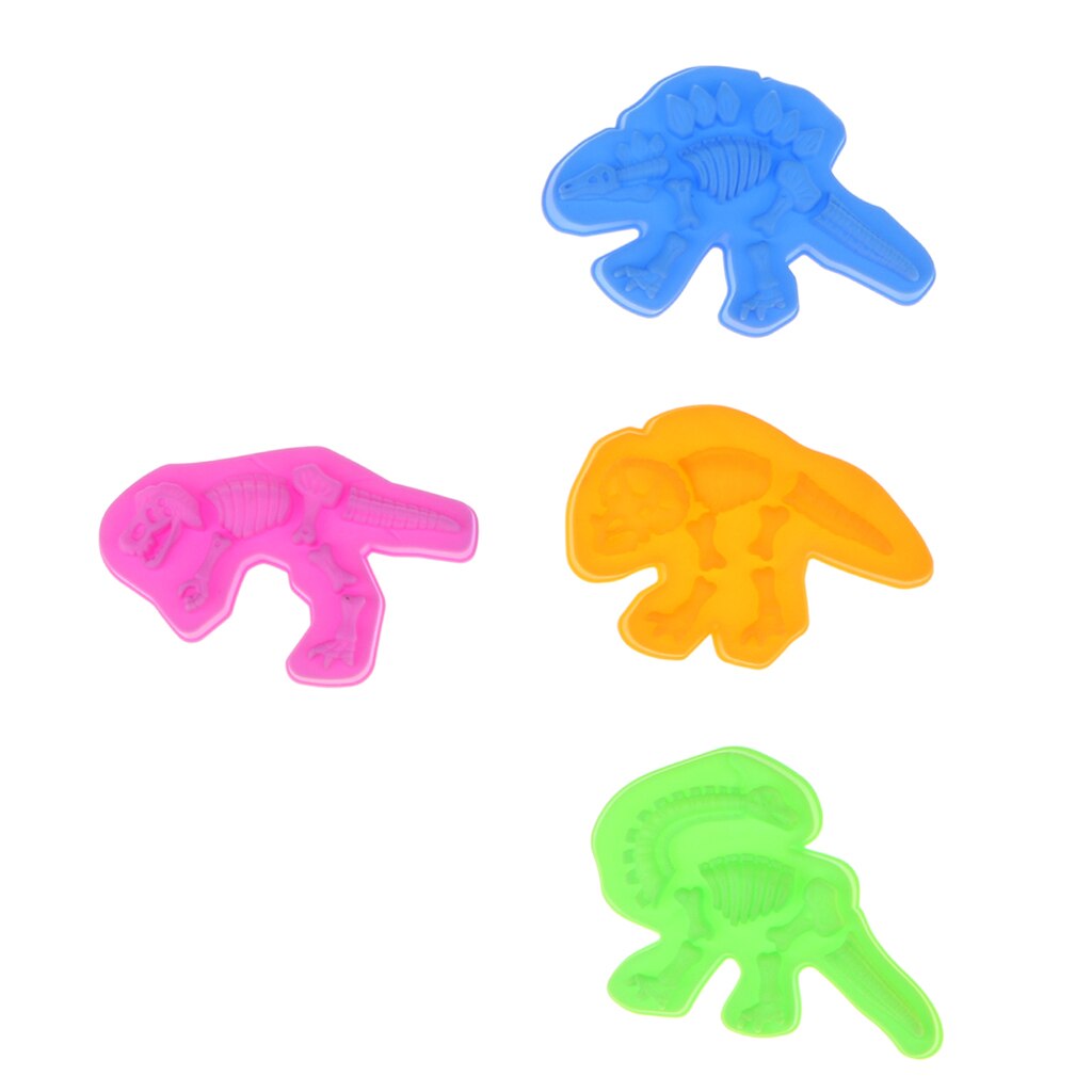 Zestaw 4 plastikowych szkielet dinozaura piasek formy plaża piasek Box zabawka dla dzieci zabawa