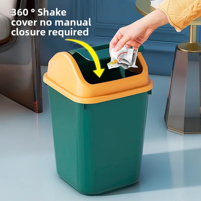 Duży, szczelny kosz na śmieci robić domu, łazienki, kuchni, salonu z pokrywą, plastikowy kwadratowy pojemnik na odpady robić sypialni.