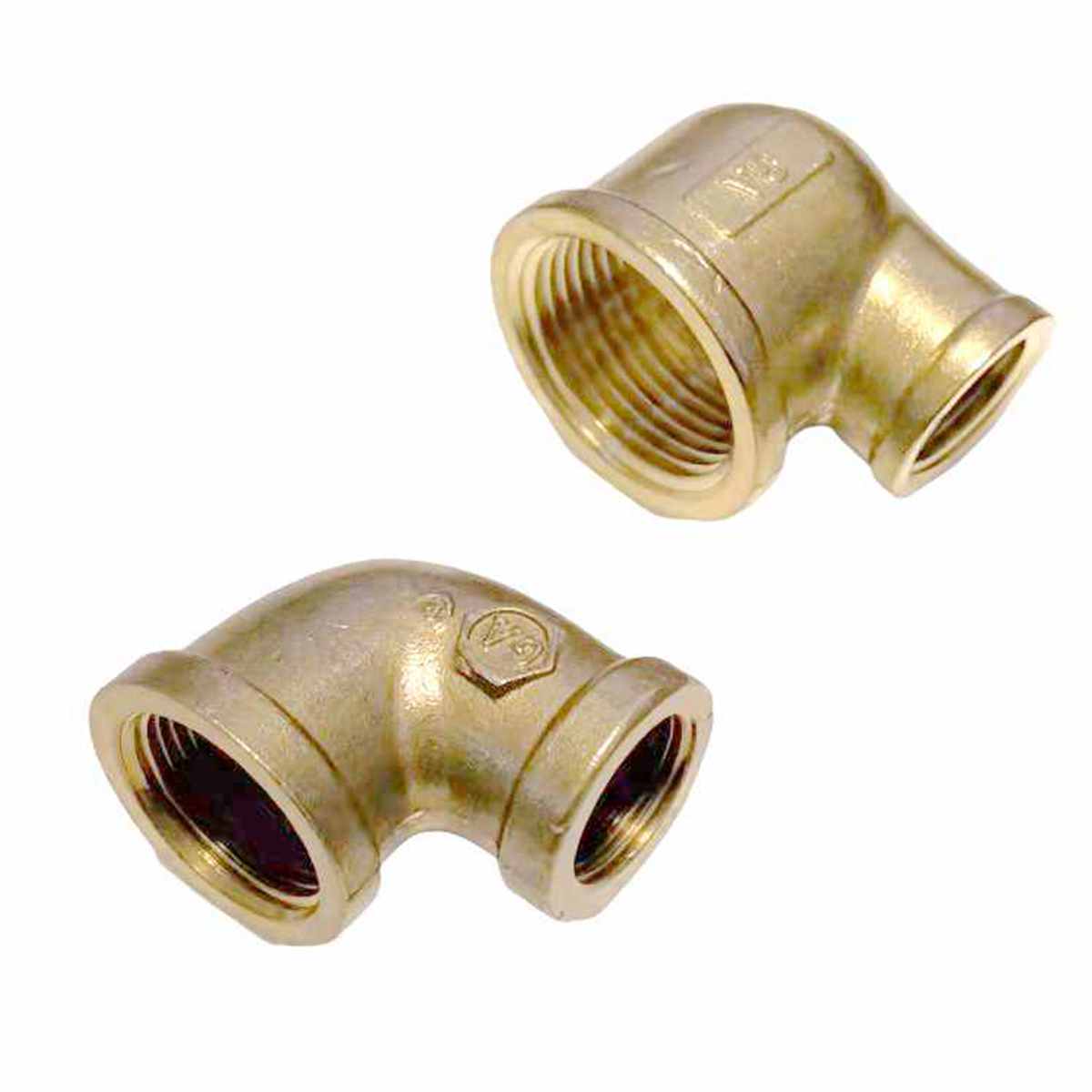 Female-Female Reduce 1/2" 3/4" 1" BSPP Brass 90 Degree Elbow Round Pipe Fitting Reducer