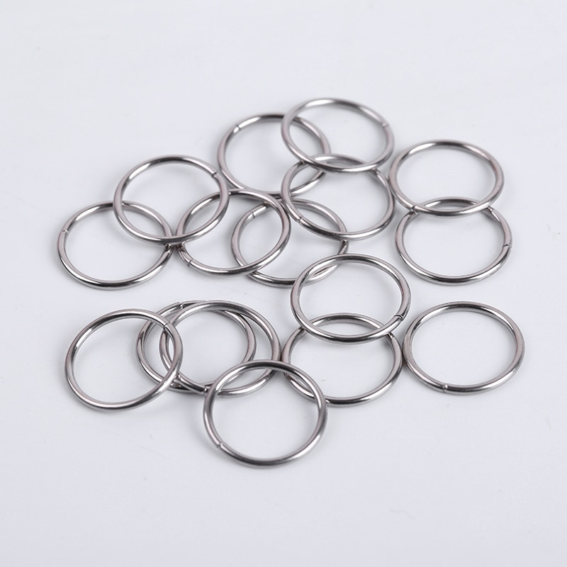 200 unids/lote de acero inoxidable anillos de salto abierto anillos de Split para la fabricación de la joyería DIY conector Accesorios