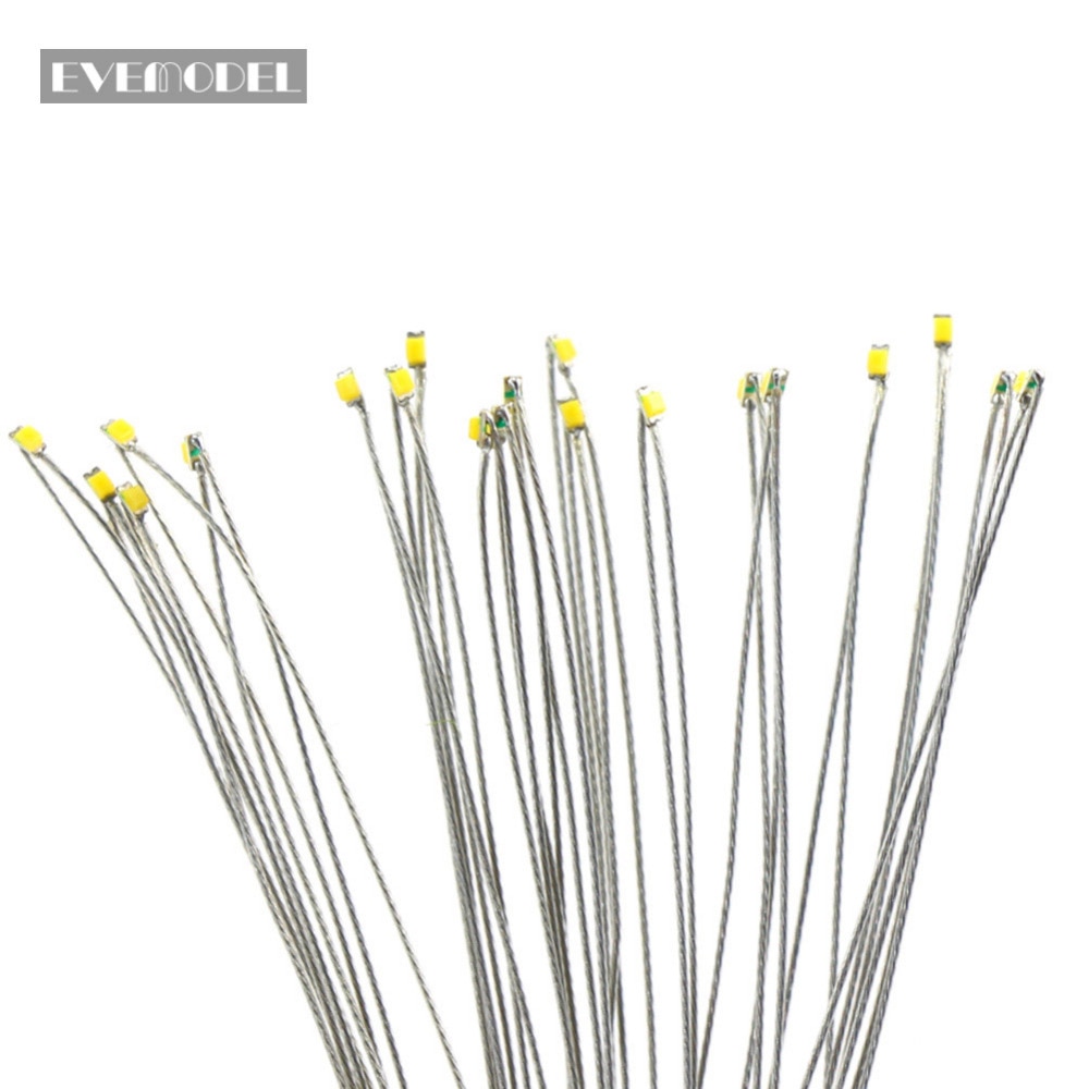 T0603WM 20 pcs Pre-gesoldeerd micro litz wired leads Warm Wit SMD Led 0603