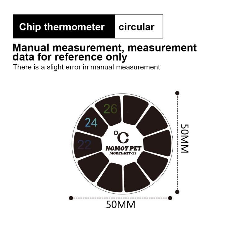 Fish Tank Strip Stick-on Discolor Thermometer Aquarium Temperature Sticker Adhesive Sticky Dual Scale Discoloration Thermometers: 01