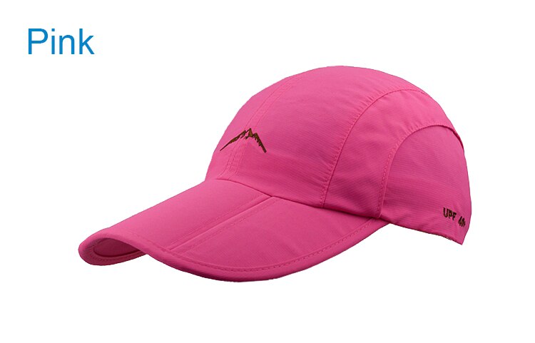 Lente Zomer Outdoor Sport Baseball Cap Sneldrogend Hoed Unisex Waterdichte Ademende Cap Opvouwbare Fietsen Hoed Bescherming Zon: Rose Red