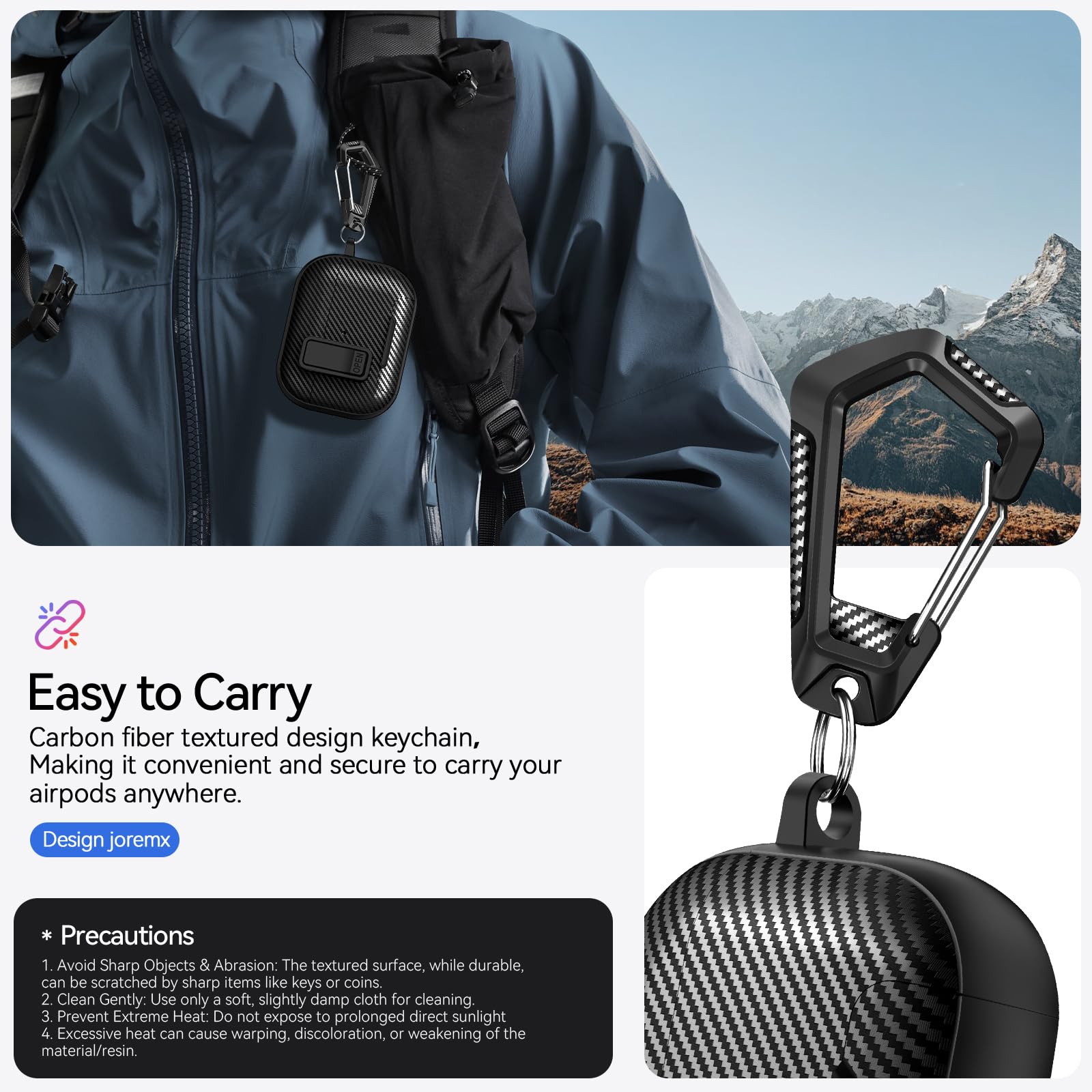 Airpod 4 Headphone Case With Phone Stand Airpod pro 2 Carbon Fiber Lock Case for AirPods 4th Gen/AirPods 4 With ANC Cover