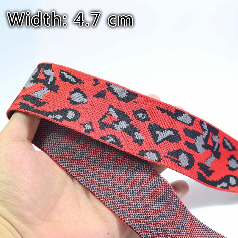 (Não elástico) calças extra largas com fita de poliéster impressa decorativa no lado usado na festa de casamento artesanato diy deco: Width4.7 cm