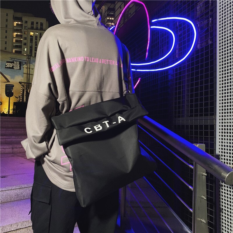 Ougger novo saco do mensageiro do hip hop capacidade da forma casal saco do carteiro esportes lazer estudante versátil bolsa de ombro