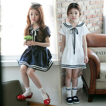 2020 meninas uniforme de marinheiro doce crianças desempenho palco wear manga curta estilo japonês marinha vestido escola uniforme