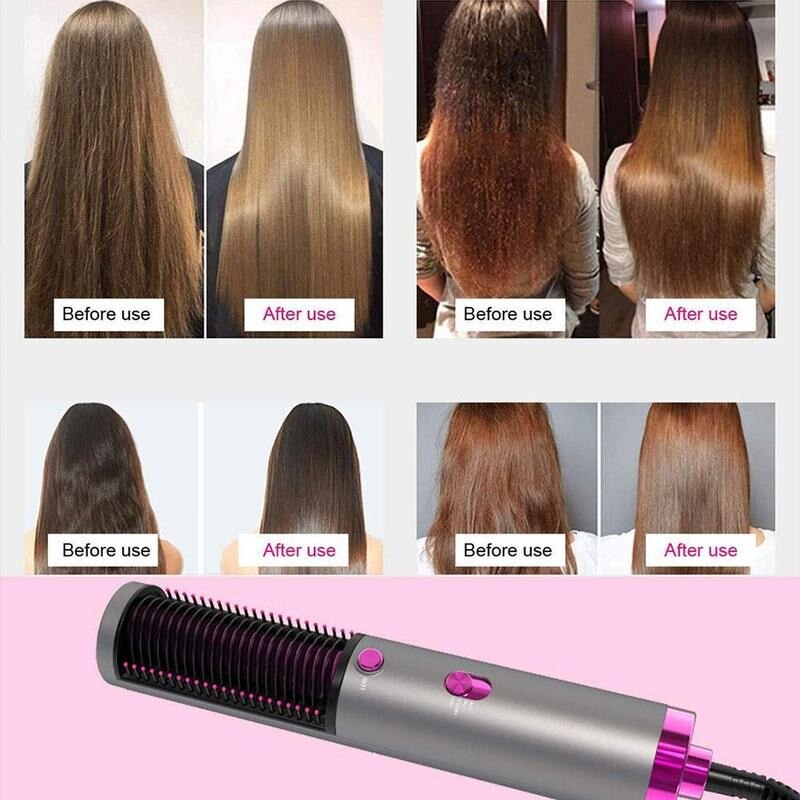 Air Comb Straightener 3 In 1 -air Brush Hair Salon Straightener Fast Hair Dryer Hair Comb Hairdryer Hairstyling Tools