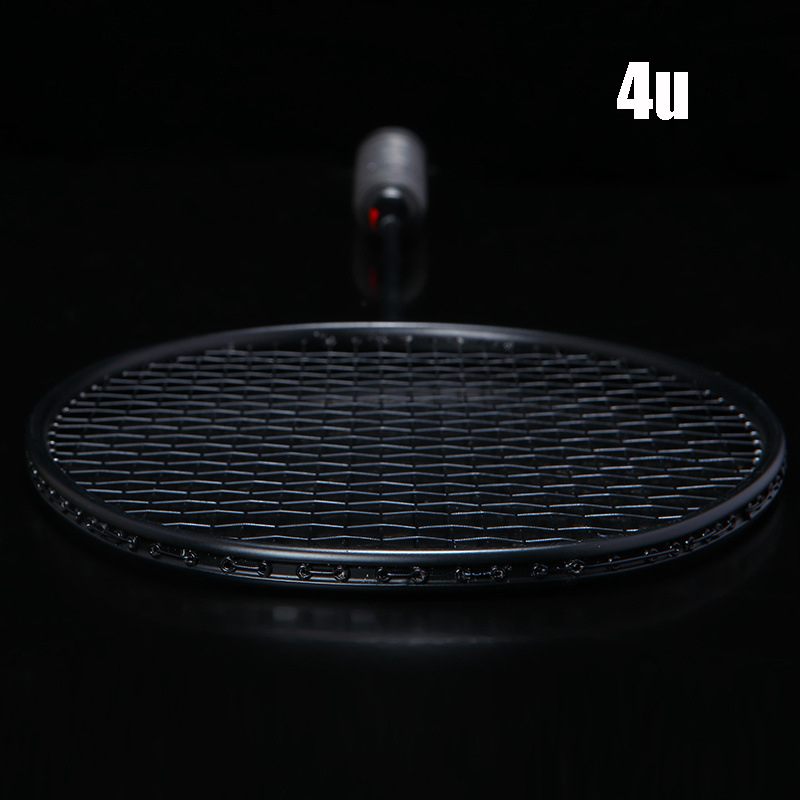 4U/5U Professionele Carbon Geïntegreerde Badminton Racket Ultra Licht Multicolor Enkele Shuttle Racket Voor Game Training -40: Black 4U