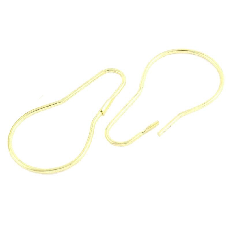 Brass metal shower curtain hook, 10 pieces