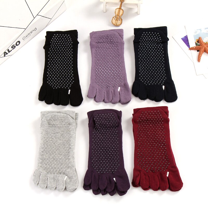 zapatos de Yoga calcetines de Pilates zapatos antideslizante Fondo suave transpirable calcetines de cinco dedos Yoga